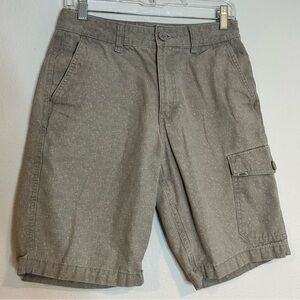 Vans Gray Cargo Shorts Flat Front Utility Style Size 28